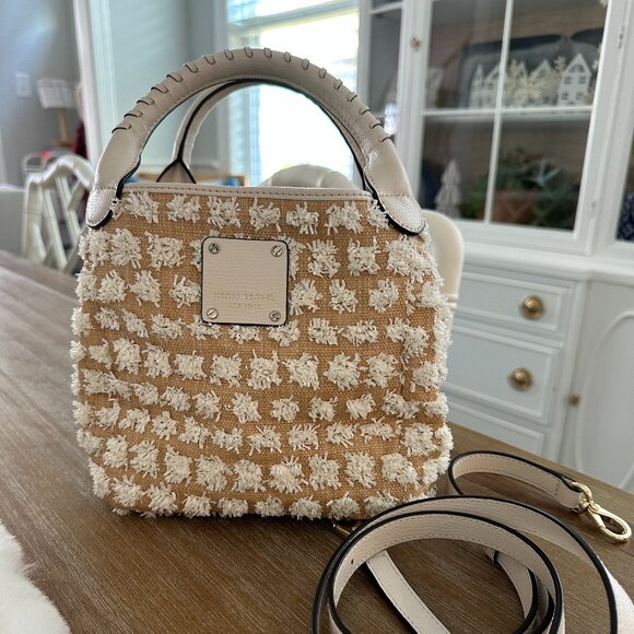 Rare Henri Bendel Tweed Mini Satchel with Crossbody Strap - Picture 1 of 6